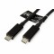 Bild 0 Roline USB 4 Gen 3 Kabel, mit Power Delivery 20V5A, C-C ST/ST, 40 Gbit/s, schwarz, 0,8 m