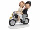 HobbyFun Mini-Figur Hochzeitspaar auf Motorrad 8.5 cm, Detailfarbe