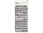 American Crafts 3D-Sticker Sketchbook 187 Stück, Schwarz, Motiv: Alphabet