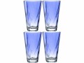 Leonardo Trinkglas Twist 300 ml, 4 Stück, Blau, Glas