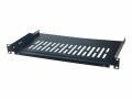 LogiLink - Rack - Regal - Schwarz, RAL 9005 - 1U - 48.3 cm (19"