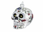 INGES CHRISTMAS DECOR Weihnachtskugel Totenkopf 9 cm, 2 Stück, Mehrfarbig