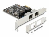 DeLock Netzwerkkarte 2xRJ45 Gigabit PCI-Express x1