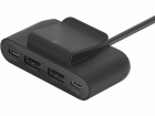 BELKIN USB-Hub 4-Port USB Charge Schwarz, Stromversorgung: Keine