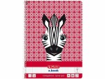 Herlitz Schreibblock Cute Zebra A4 80 Blatt liniert, Bindungsart