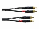 Cordial - Audiokabel - RCA x 2 (M) bis RCA x 2 (M) - 3 m - Schwarz