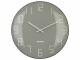 NeXtime Wanduhr Shade Grau, Form: Rund, Detailfarbe: Grau, Uhrtyp