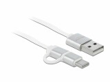 DeLock USB 2.0-Kabel USB A - Micro-USB B/USB C