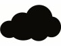 Securit Kreidetafel Silhouette Cloud mit Klett, Schwarz, Tafelart