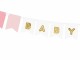 Partydeco Girlande Baby Girl 1.75 m, Gold/Rosa, Materialtyp: Papier