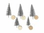 Creativ Company Weihnachtsbäume Silber, 5 Stück, Motiv: Tannenbaum