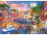 Ravensburger Puzzle Sonnenuntergang über Amsterdam, Motiv: Stadt