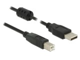 DeLock - Câble USB - USB (M) pour USB type B (M) - USB 2.0 - 5 m - noir