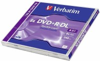 Verbatim DVD+R Jewel 8.5GB 43541 8x DL Matt Silver