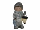 Dameco LED-Figur Junge, 38 cm, Weiss/Gold, Betriebsart