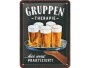 Nostalgic Art Schild Gruppentherapie Bier 15 x 20 cm, Metall