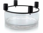 balthasar Kerzenhalter Modern Schwarz/Transparent, Detailfarbe