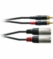 Cordial - Câble audio - RCA x 2 mâle pour XLR3 mâle - 6 m - noir