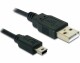 DeLock USB2.0 Kabel, A - MiniB, 1m, SW, Typ