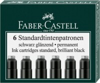 FABER-CASTELL Tintenpatrone 185507 schwarz 6 Stück, Kein