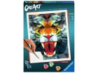 Ravensburger Malen nach Zahlen CreArt: Polygon Tiger, Altersempfehlung