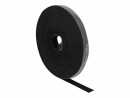 DeLock Klettband 10 m x 15 mm Schwarz