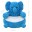 Image 3 vidaXL éléphant en peluche Bleu