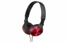 Sony On-Ear-Kopfhörer MDR-ZX310 Schwarz; Rot, Detailfarbe: Rot