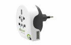 Q2Power Country-Reiseadapter World-IT, Anzahl Pole: 2, USB