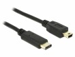 DeLock USB2.0 Kabel, C- MiniB, 0.5m schwarz