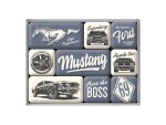 Nostalgic Art Magnet-Set Ford Mustang 1 Stück, Mehrfarbig, Detailfarbe