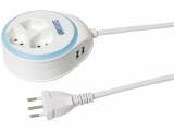 Steffen Steckdosenleiste STEBA DISC 3 × T13 USB Weiss