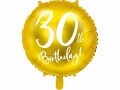 Partydeco Folienballon 30th Birthday Gold/Weiss, Packungsgrösse: 1