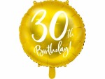 Partydeco Folienballon 30th Birthday Gold/Weiss, Packungsgrösse: 1