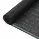 vidaXL Tennisblende HDPE 2x100 m Schwarz