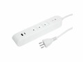 Steffen Steckdosenleiste IQ 3 x T13, USB-A+C, Weiss, 3