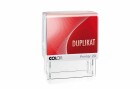 Colop Stempel Printer 20/L «DUPLIKAT», Motiv: Text, Detailfarbe: Rot