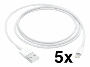 Apple Lightning auf USB Kabel (1m) - BULK - 5er Pack