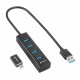SHARKOON TECHNOLOGIE HUB 4X USB 3.2 ALU BLACK 4-PORT USB 3.2 GEN 1  NMS NS ACCS