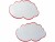 Bild 1 Franken Moderationskarten Wolke 42 x 25 cm, Weiss/Rot, 20