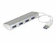 STARTECH .com 4 Port Portable USB 3.0 Hub with Built-in