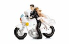 Partydeco Kuchen-Topper Figur Brautpaar Motorrad Weiss/Schwarz