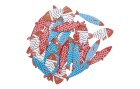 Rico Design Streudeko Fische 36 Stück, Blau/Rot/Weiss, Motiv: Fische