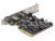Bild 1 DeLock PCI-Express-Karte 90074 2x USB Typ-C, Datenanschluss
