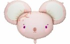 Partydeco Folienballon Maus Hellrosa/Pink, Packungsgrösse: 1 Stück