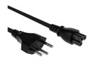 FURBER.power Netzkabel C5-T12 0.5 m Schwarz, Anzahl Leiter: 3