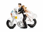 Partydeco Kuchen-Topper Figur Brautpaar Motorrad Weiss/Schwarz