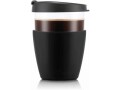 Bodum Thermobecher Joycup 400 ml, Schwarz/Transparent, Material