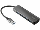 Trust Computer Trust USB-Hub Halyx USB 3.2 Gen.1 4-Port, Stromversorgung