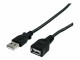 StarTech.com - 6in USB 2.0 Extension Adapter Cable A to A - M/F - USB extension cable - USB (M) to USB (F) - USB 2.0 - 5.9 in - black - USBEXTAA6IN